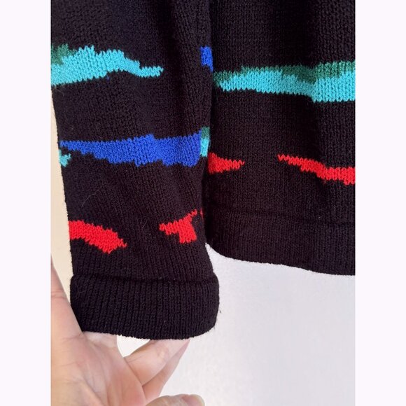 Vtg Anne Crimmins Umi Collections Cardigan Sz Small Floral 80s Retro Art To Wear - Picture 6 of 9